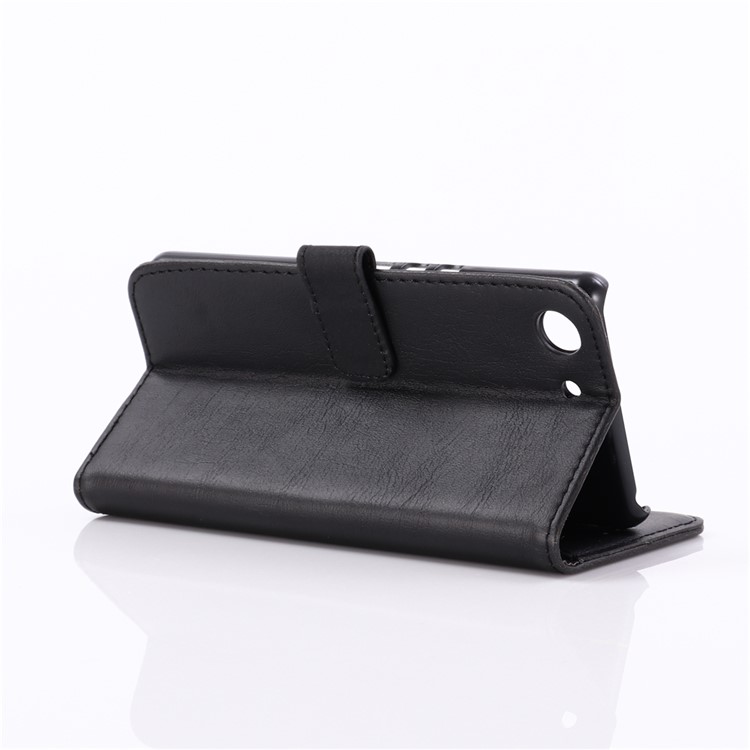 Crazy Horse Wallet Leather Stand Case for Sony Xperia XZ4 Compact - Black-4