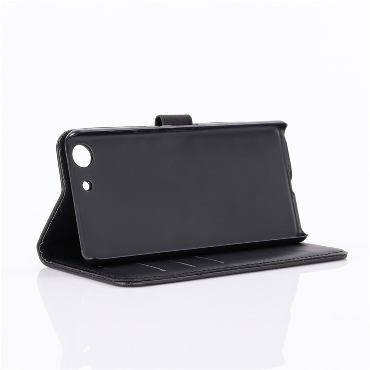 Crazy Horse Wallet Leather Stand Case for Sony Xperia XZ4 Compact - Black-5