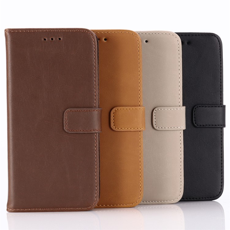 Crazy Horse Wallet Leather Stand Case for Sony Xperia XZ4 Compact - Black-6