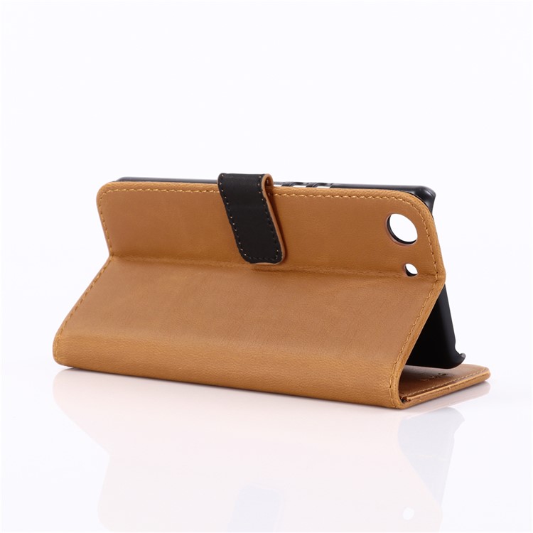 Crazy Horse Wallet Leather Stand Cover for Sony Xperia XZ4 Compact - Brown-4
