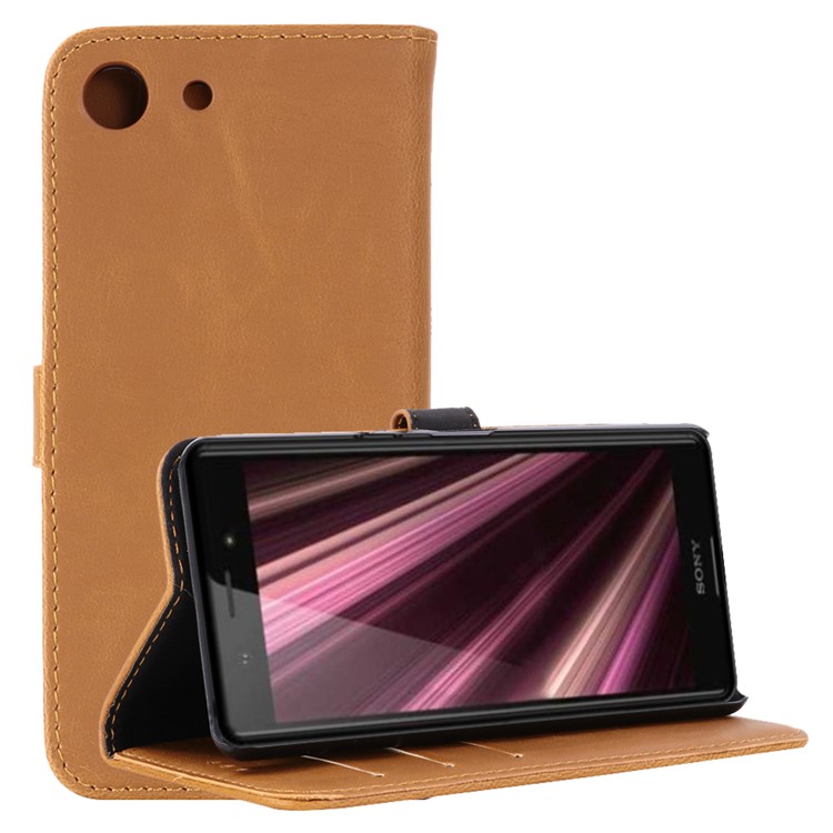 Crazy Horse Wallet Leather Stand Cover for Sony Xperia XZ4 Compact - Brown-6