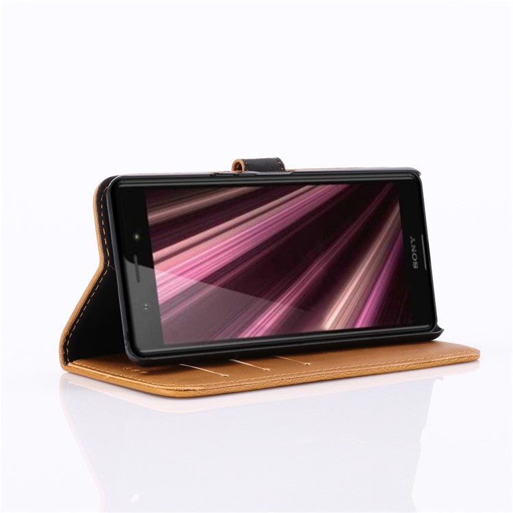 Crazy Horse Wallet Leather Stand Cover for Sony Xperia XZ4 Compact - Brown-7