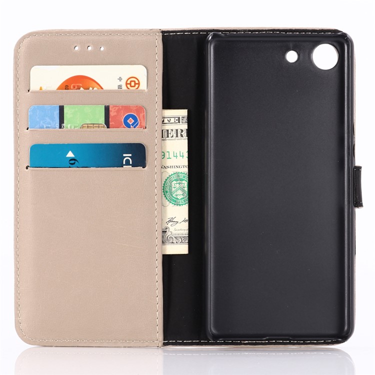 Crazy Horse Wallet Leather Stand Case for Sony Xperia XZ4 Compact - Grey-3