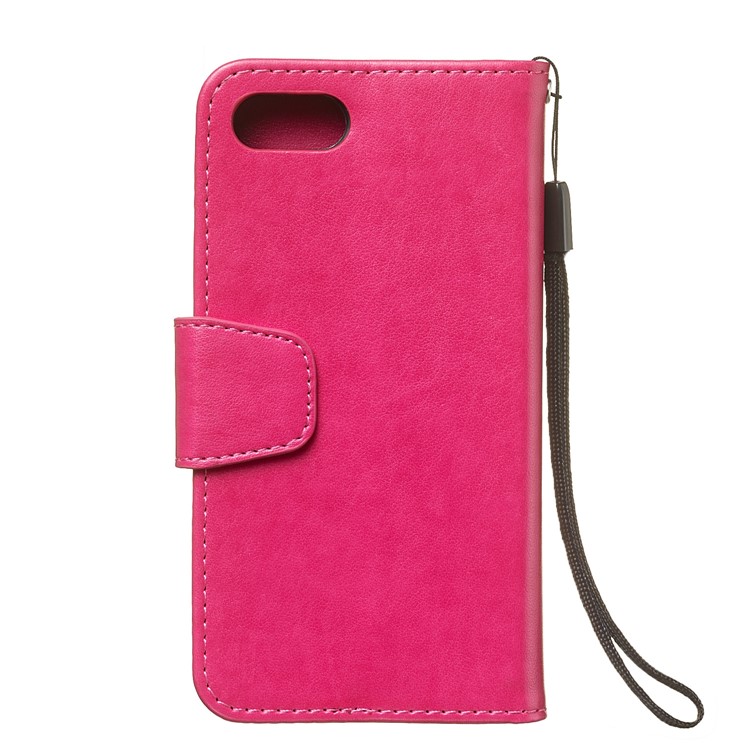 Imprint Anchor Wallet Leather Stand Case for Sony Xperia XZ4 Compact - Rose-3
