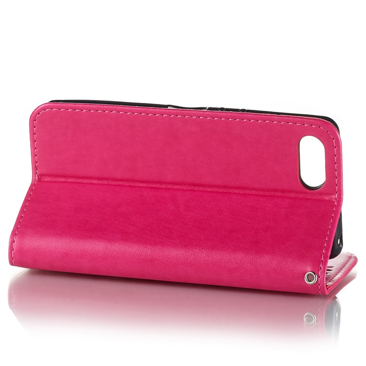 Imprint Anchor Wallet Leather Stand Case for Sony Xperia XZ4 Compact - Rose-6