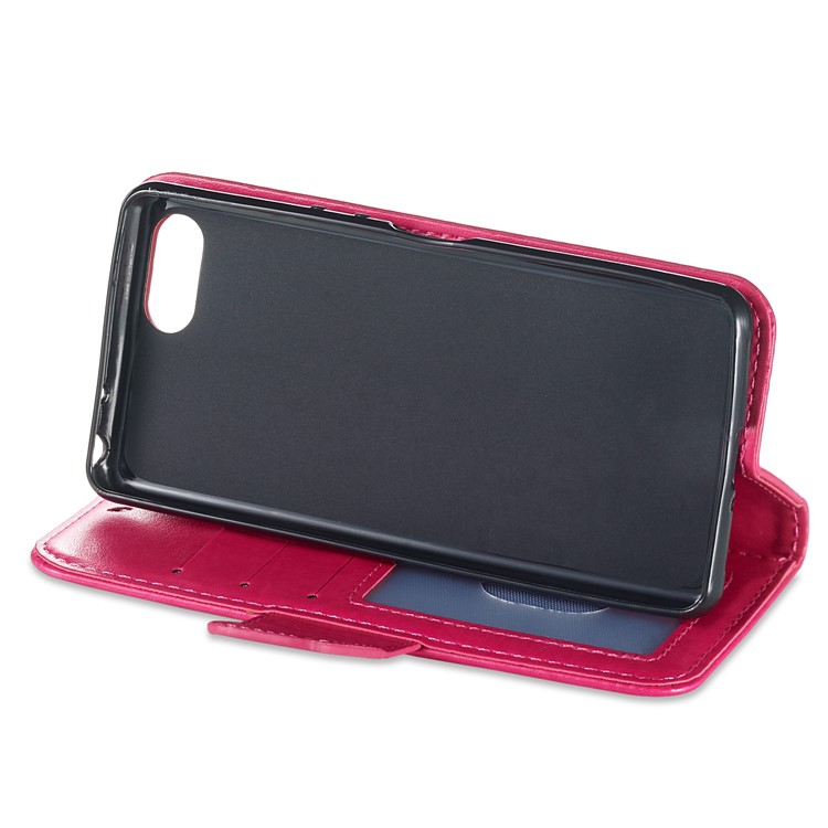 Imprint Anchor Wallet Leather Stand Case for Sony Xperia XZ4 Compact - Rose-7