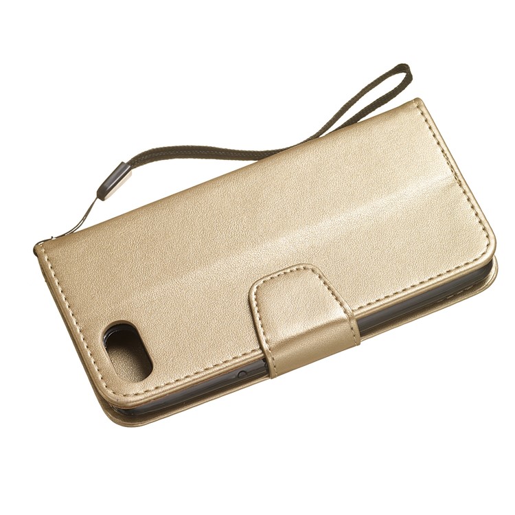 Imprint Anchor Wallet Leather Stand Case Cover for Sony Xperia XZ4 Compact - Gold-5