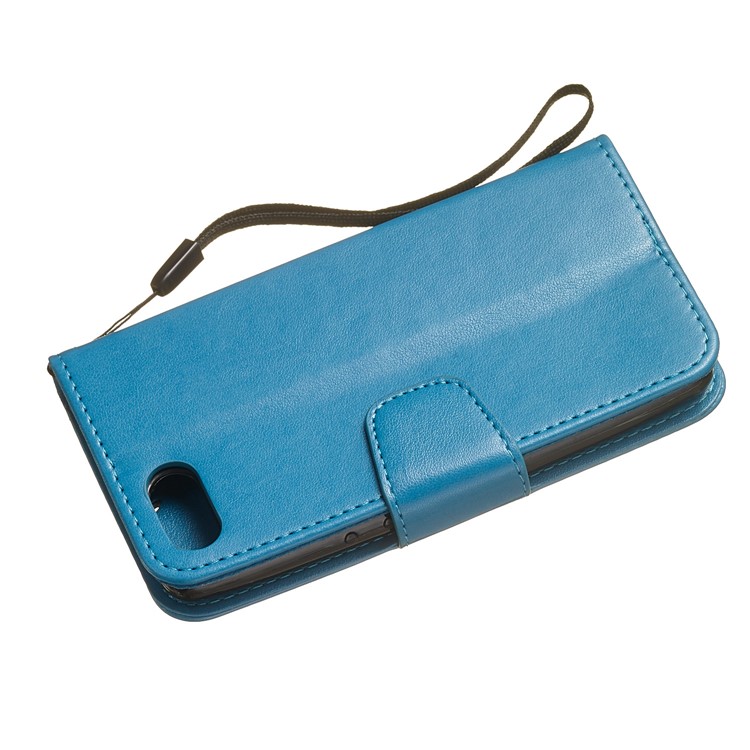 Imprint Anchor Leather Stand Cover with Card Slots for Sony Xperia XZ4 Compact - Blue-5