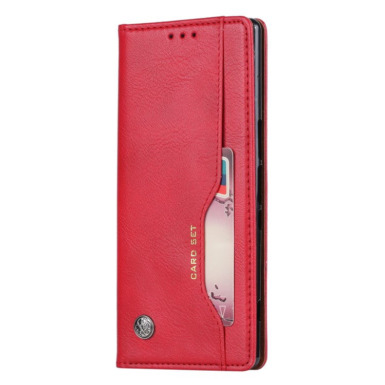 PU Leder-Absorptionskappe Für Sony Xperia XZ4 - Rot-2