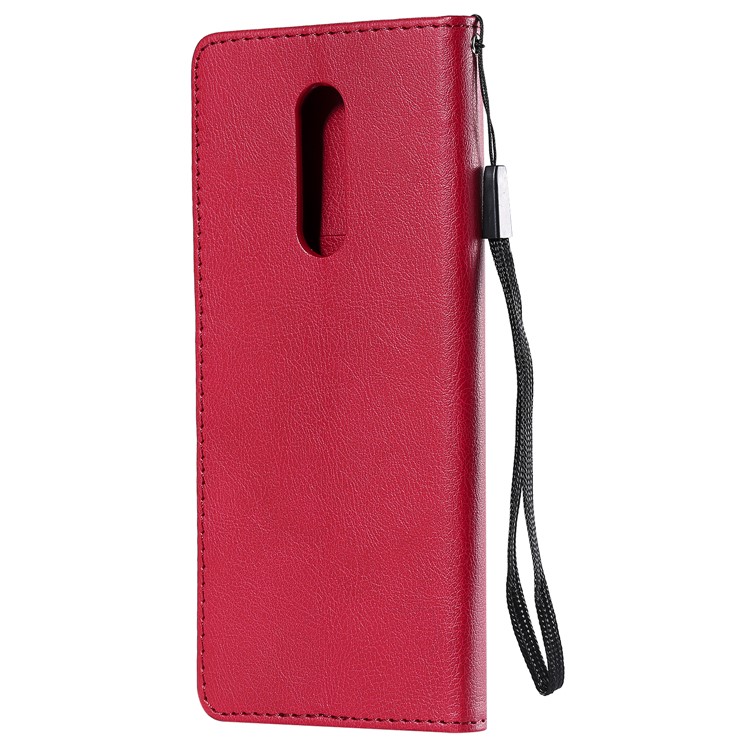 Wallet Stand Leather Protective Cover for Sony Xperia 1 - Red-3