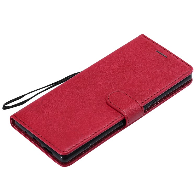 Wallet Stand Leather Protective Cover for Sony Xperia 1 - Red-7