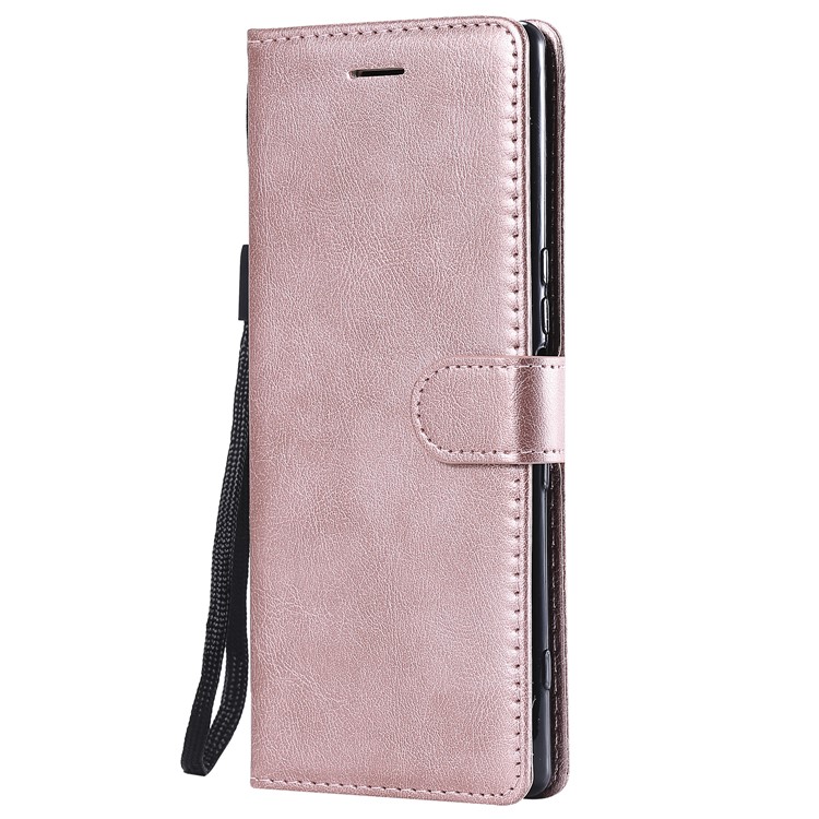 PU Leather Case Phone Shell with Wallet Stand for Sony Xperia 1 - Rose Gold-2