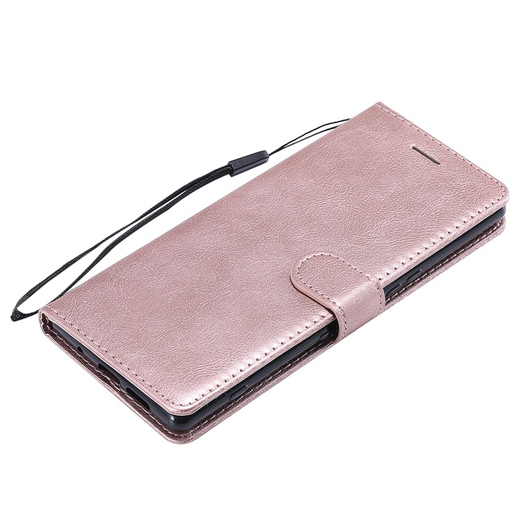 PU Leather Case Phone Shell with Wallet Stand for Sony Xperia 1 - Rose Gold-7