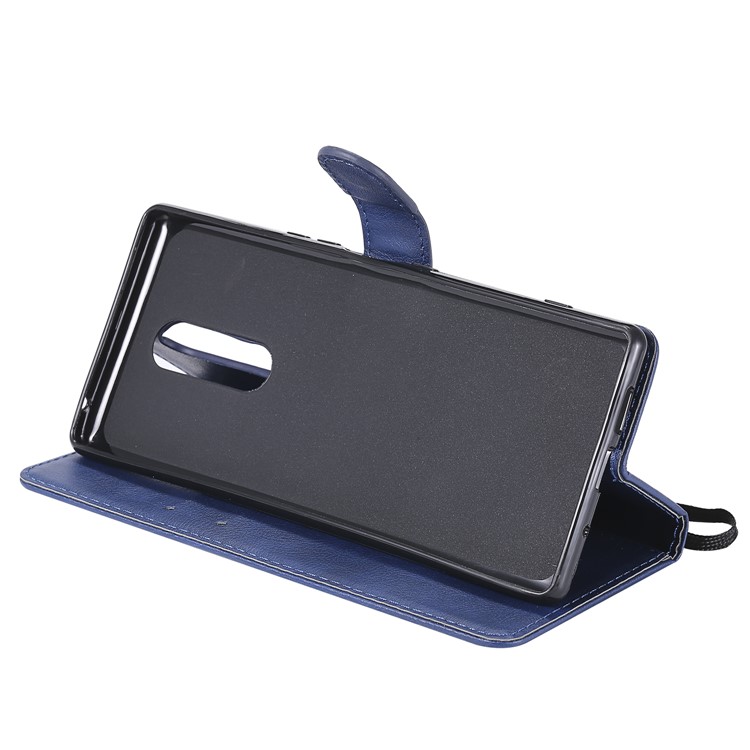 Wallet Stand Leather Mobile Phone Shell for Sony Xperia 1 - Blue-5