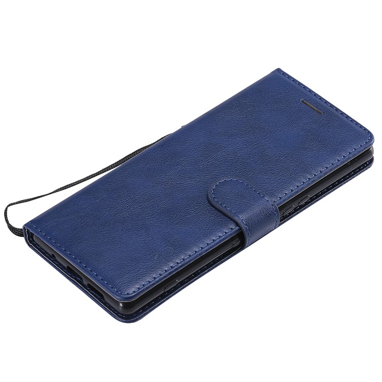 Wallet Stand Leather Mobile Phone Shell for Sony Xperia 1 - Blue-7