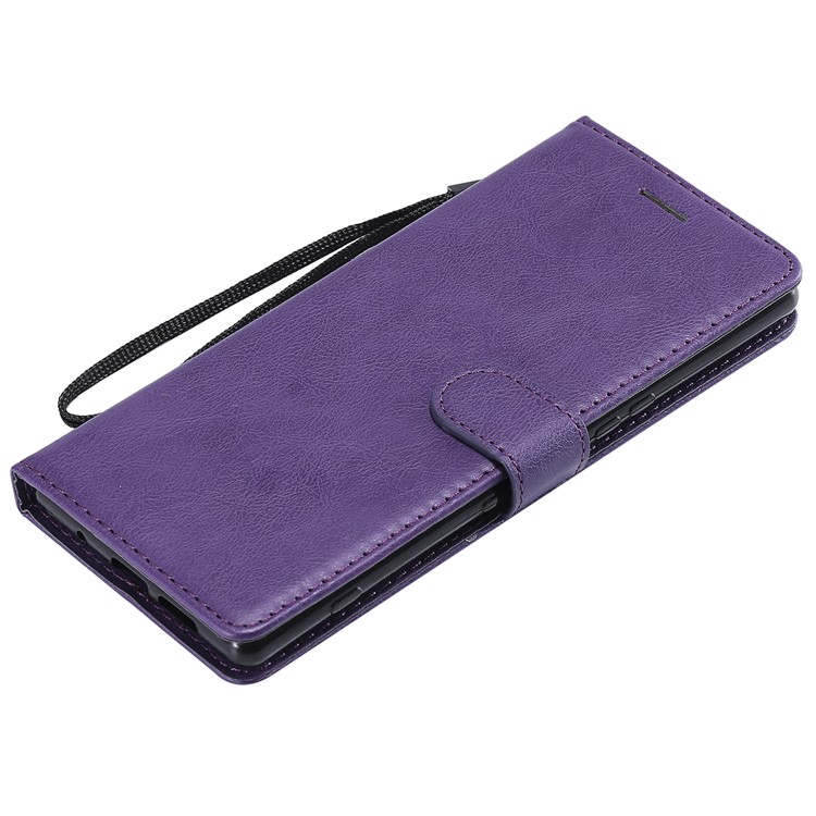 Wallet Stand Leather Case Accessory for Sony Xperia 1 - Purple-7