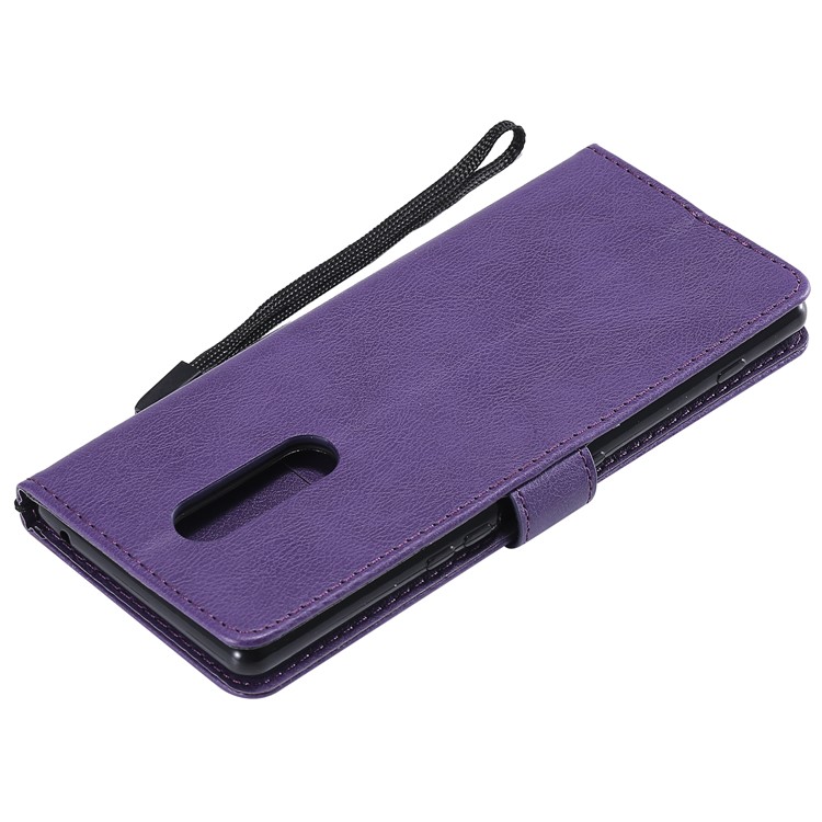 Wallet Stand Leather Case Accessory for Sony Xperia 1 - Purple-8