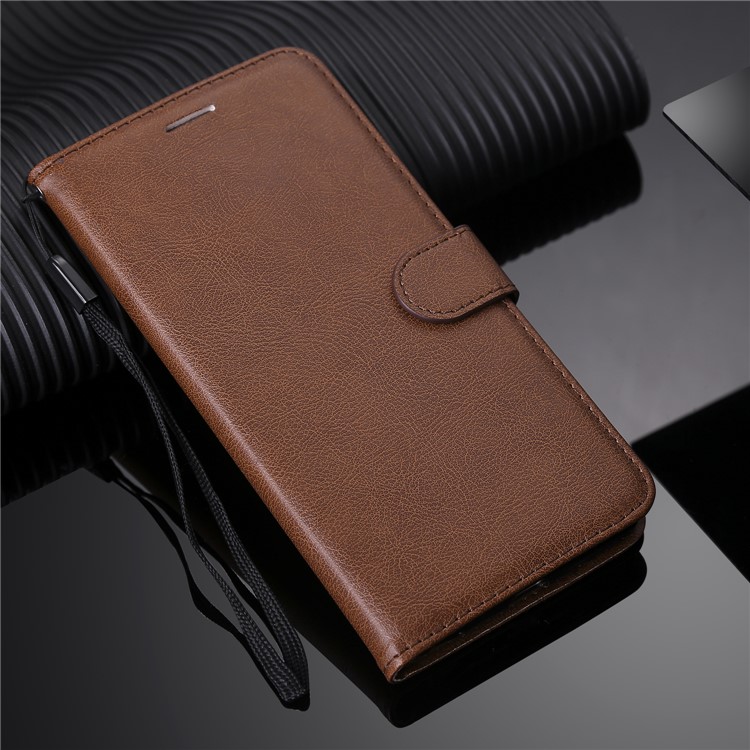 Wallet Stand Leather Cell Phone Cover with Strap for Sony Xperia XZ4 - Brown-11