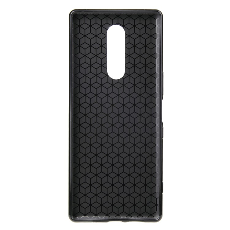 Carbon Fiber Texture Soft TPU Case for Sony Xperia XZ4 - Black-4