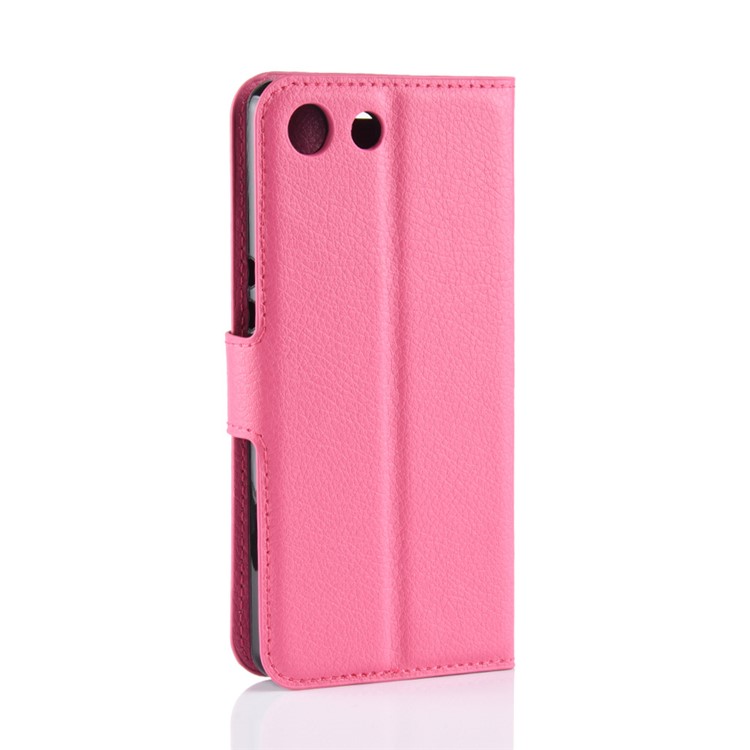 Litchi Texture Wallet Leather Case Accessory for Sony Xperia XZ4 Compact - Rose-6