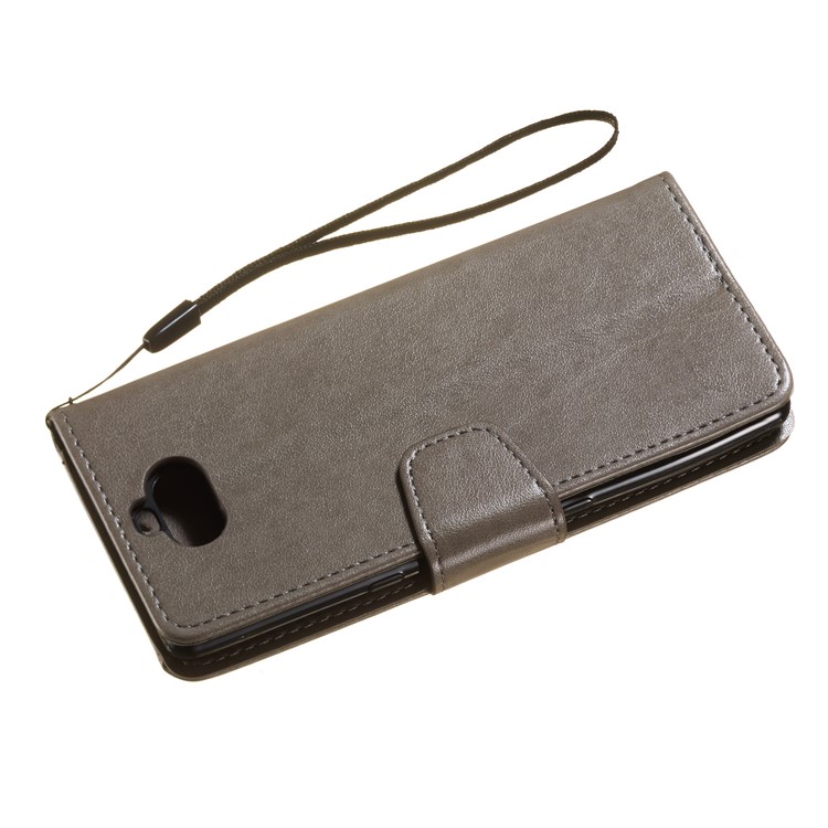 Imprint Anchor Wallet Leather Mobile Case for Sony Xperia 10 - Grey-7