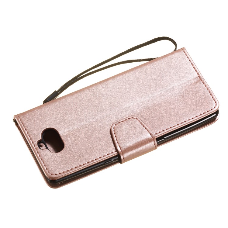 Imprint Anchor Wallet Leather Mobile Shell for Sony Xperia 10 - Rose Gold-7