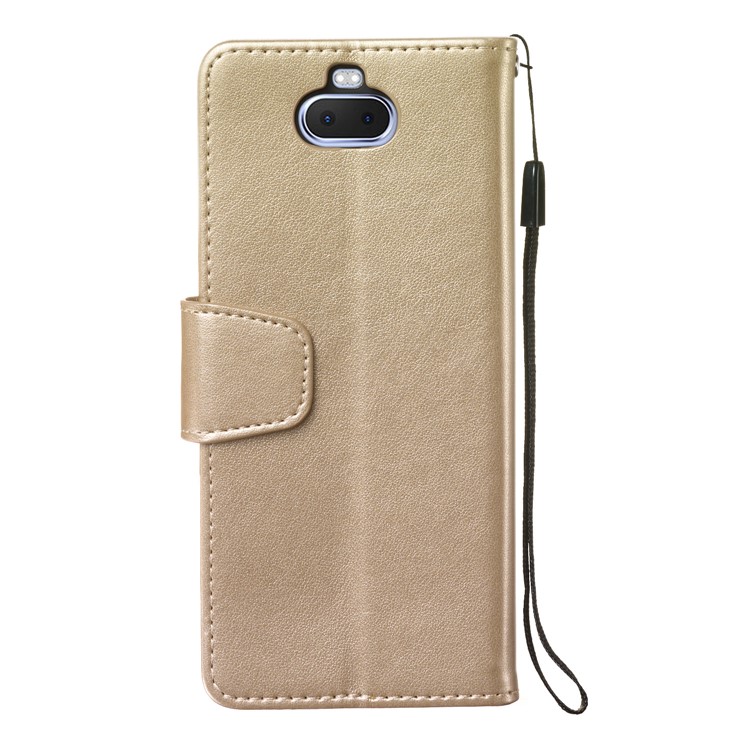 Imprint Anchor Wallet Leather Mobile Casing for Sony Xperia 10 - Gold-3