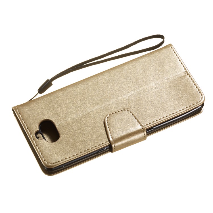 Imprint Anchor Wallet Leather Mobile Casing for Sony Xperia 10 - Gold-7