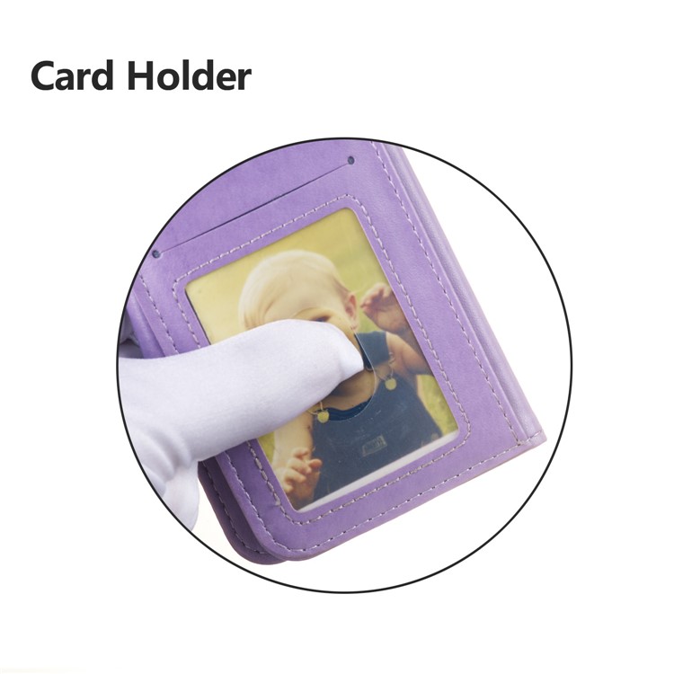 Imprint Anchor Wallet Leather Protector Shell for Sony Xperia XZ3 - Purple-9