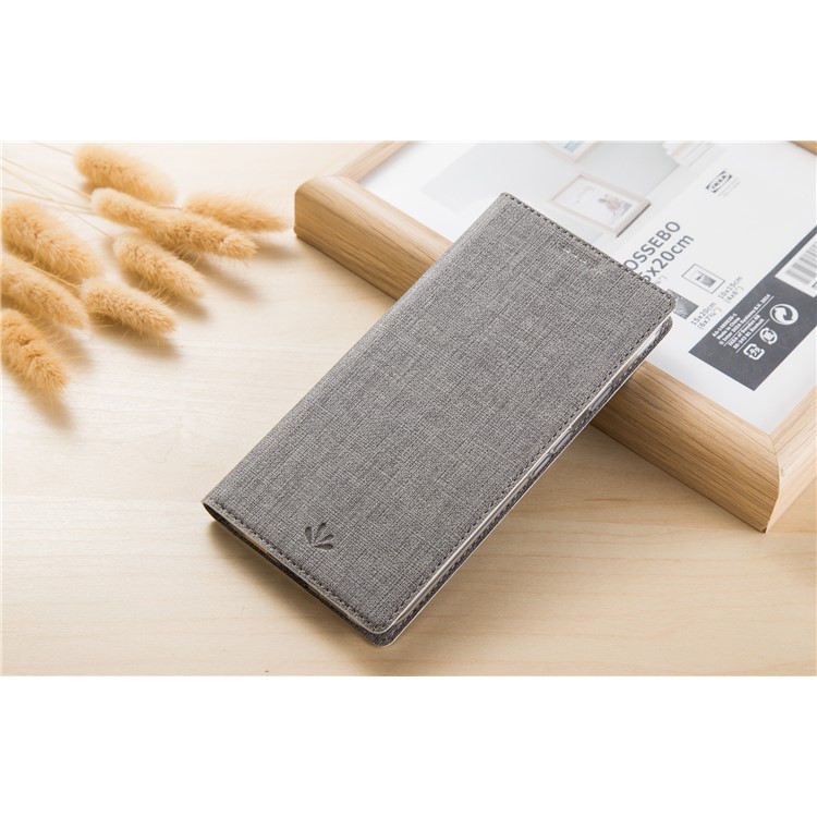 Custodia in Pelle Per Supporto Per Texture Cross Vili Dmx Per Sony Xperia L3 - Grigio