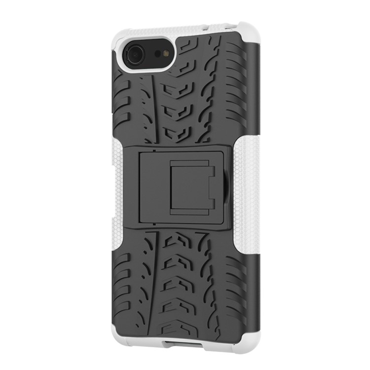 Cool Tyre PC + TPU Hybrid Cover with Kickstand for Sony Xperia XZ4 Compact - White-5