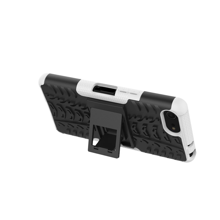 Cool Tyre PC + TPU Hybrid Cover with Kickstand for Sony Xperia XZ4 Compact - White-6