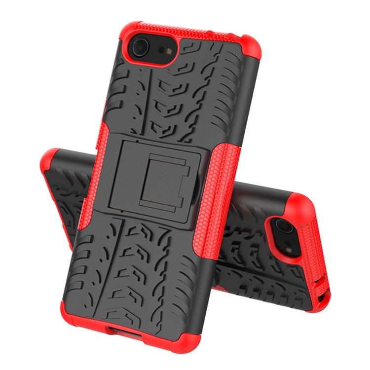 Cool Tyre PC + TPU Hybrid Cover with Kickstand for Sony Xperia XZ4 Compact - Red-2