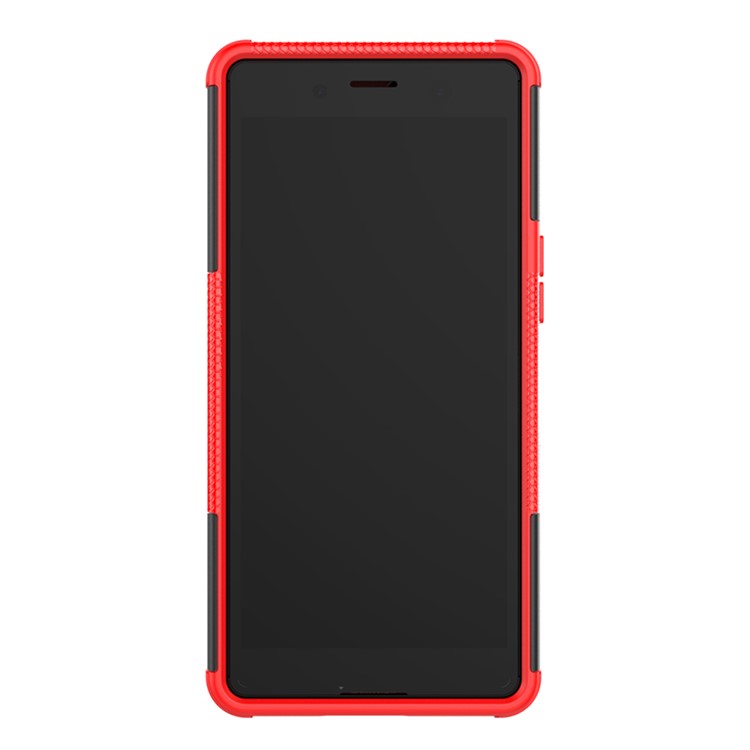 Cool Tyre PC + TPU Hybrid Cover with Kickstand for Sony Xperia XZ4 Compact - Red-4