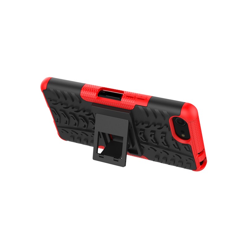 Cool Tyre PC + TPU Hybrid Cover with Kickstand for Sony Xperia XZ4 Compact - Red-6
