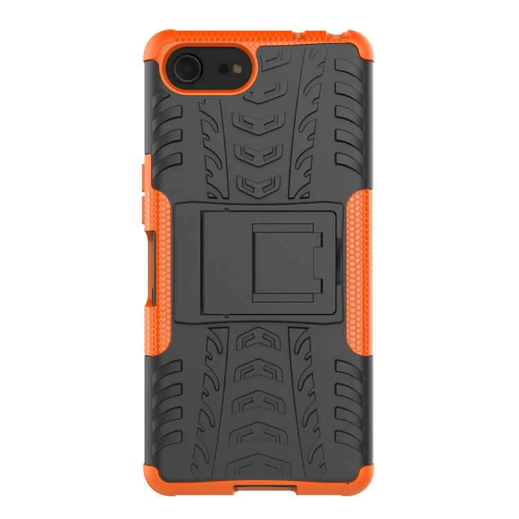 Cool Tyre PC + TPU Hybrid Cover with Kickstand for Sony Xperia XZ4 Compact - Orange-3