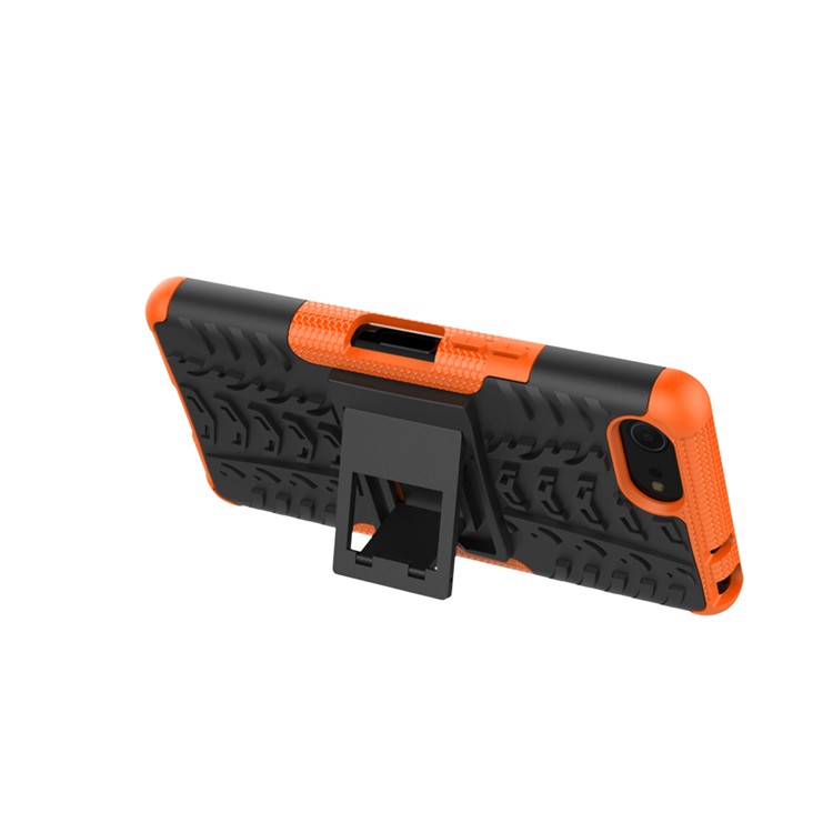 Cool Tyre PC + TPU Hybrid Cover with Kickstand for Sony Xperia XZ4 Compact - Orange-6