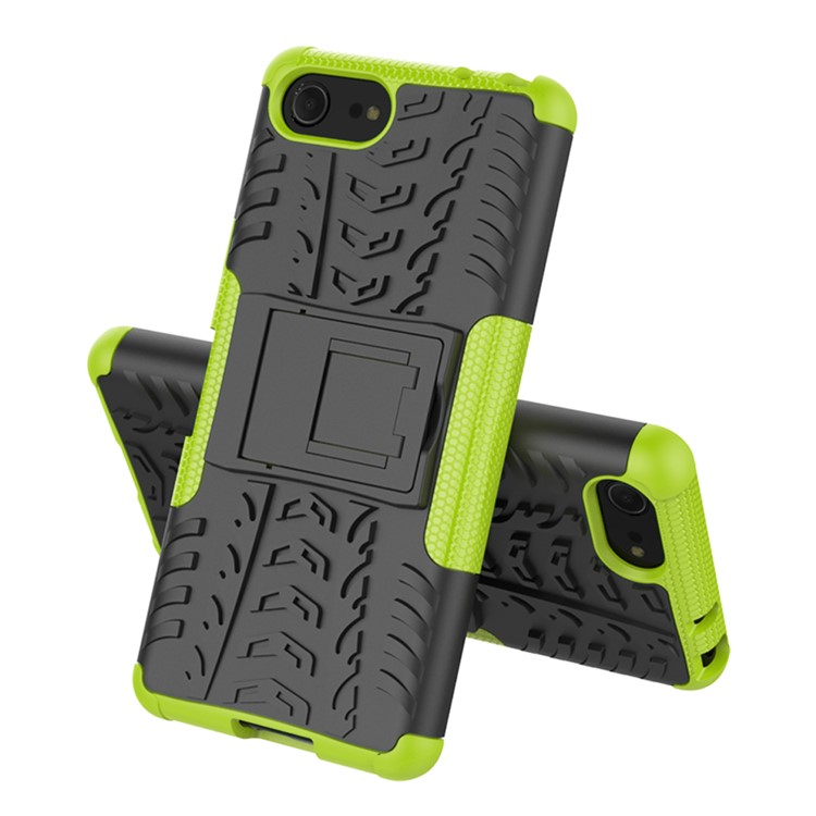 Cool Tyre PC + TPU Hybrid Cover with Kickstand for Sony Xperia XZ4 Compact - Green-2