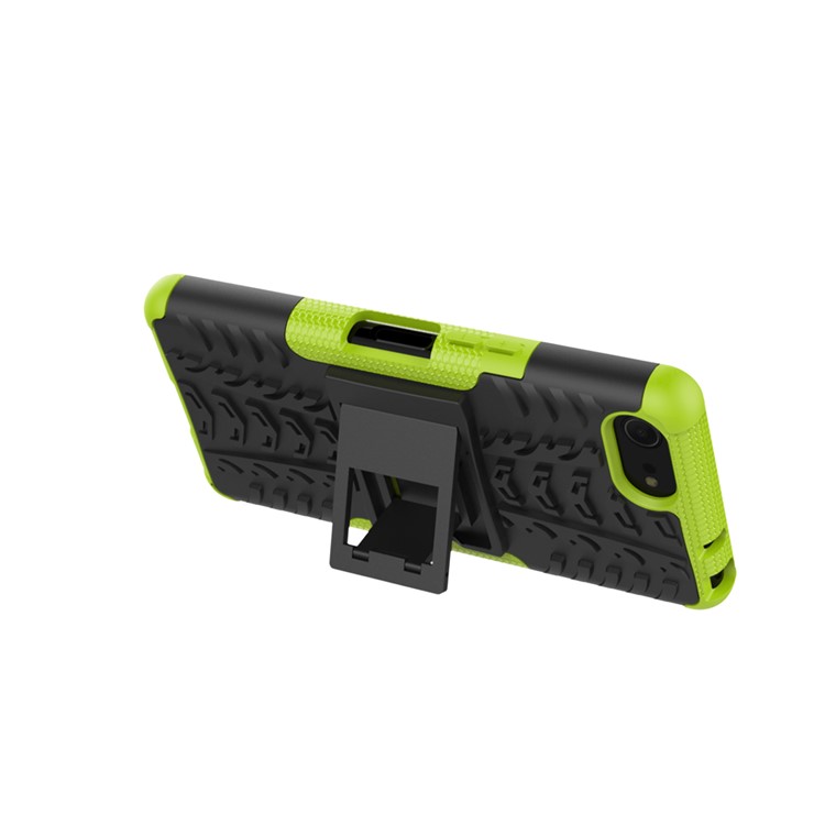 Cool Tyre PC + TPU Hybrid Cover with Kickstand for Sony Xperia XZ4 Compact - Green-6