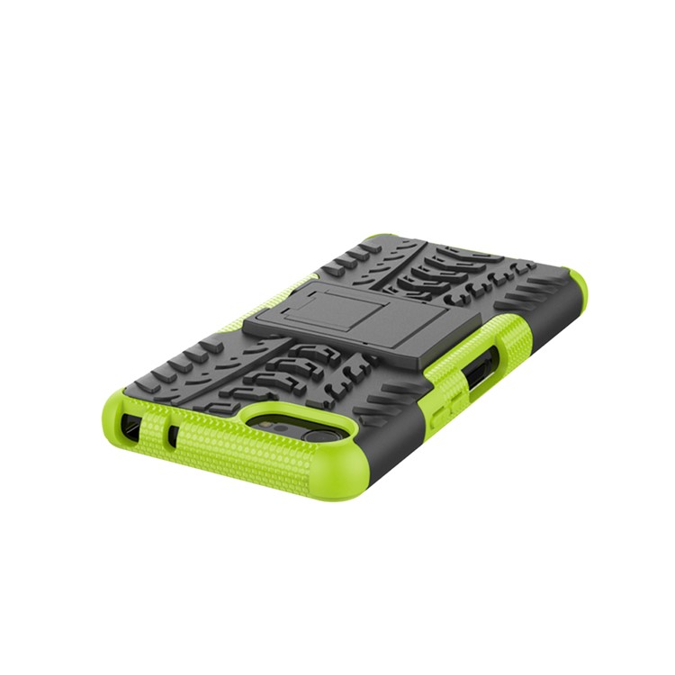 Cool Tyre PC + TPU Hybrid Cover with Kickstand for Sony Xperia XZ4 Compact - Green-7