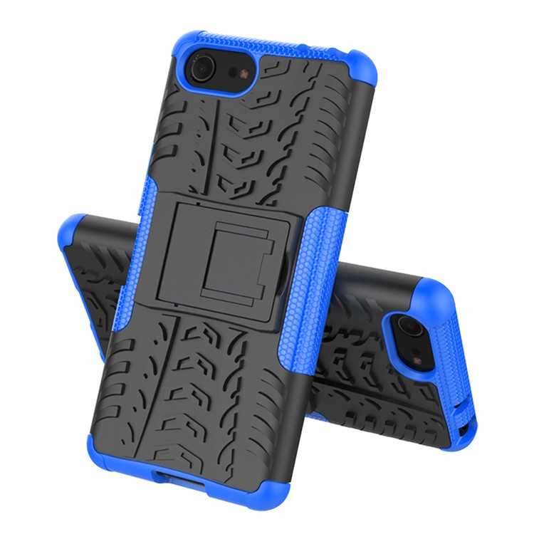 Cool Tyre PC + TPU Hybrid Cover with Kickstand for Sony Xperia XZ4 Compact - Blue-2