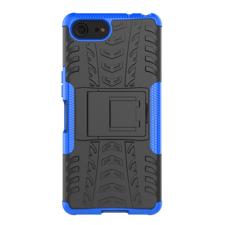 Cool Tyre PC + TPU Hybrid Cover with Kickstand for Sony Xperia XZ4 Compact - Blue-3