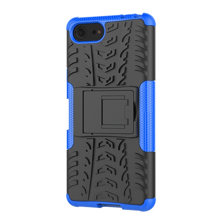 Cool Tyre PC + TPU Hybrid Cover with Kickstand for Sony Xperia XZ4 Compact - Blue-5