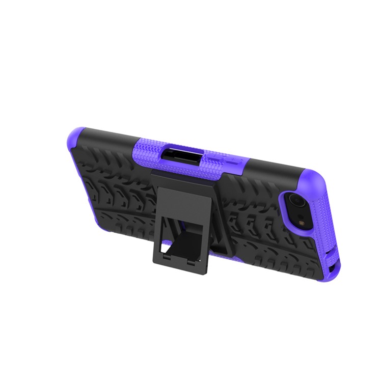Cool Tyre PC + TPU Hybrid Cover with Kickstand for Sony Xperia XZ4 Compact - Purple-6