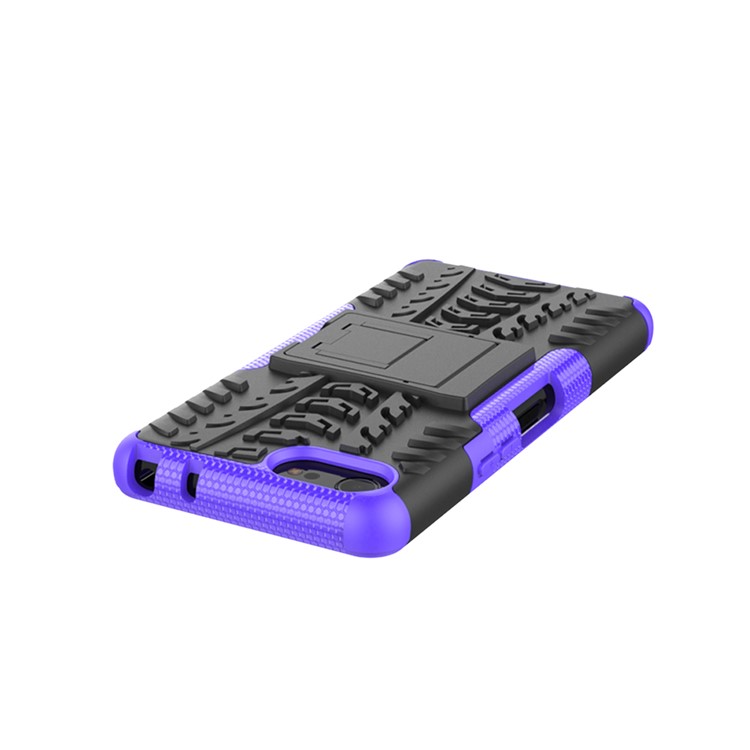 Cool Tyre PC + TPU Hybrid Cover with Kickstand for Sony Xperia XZ4 Compact - Purple-7