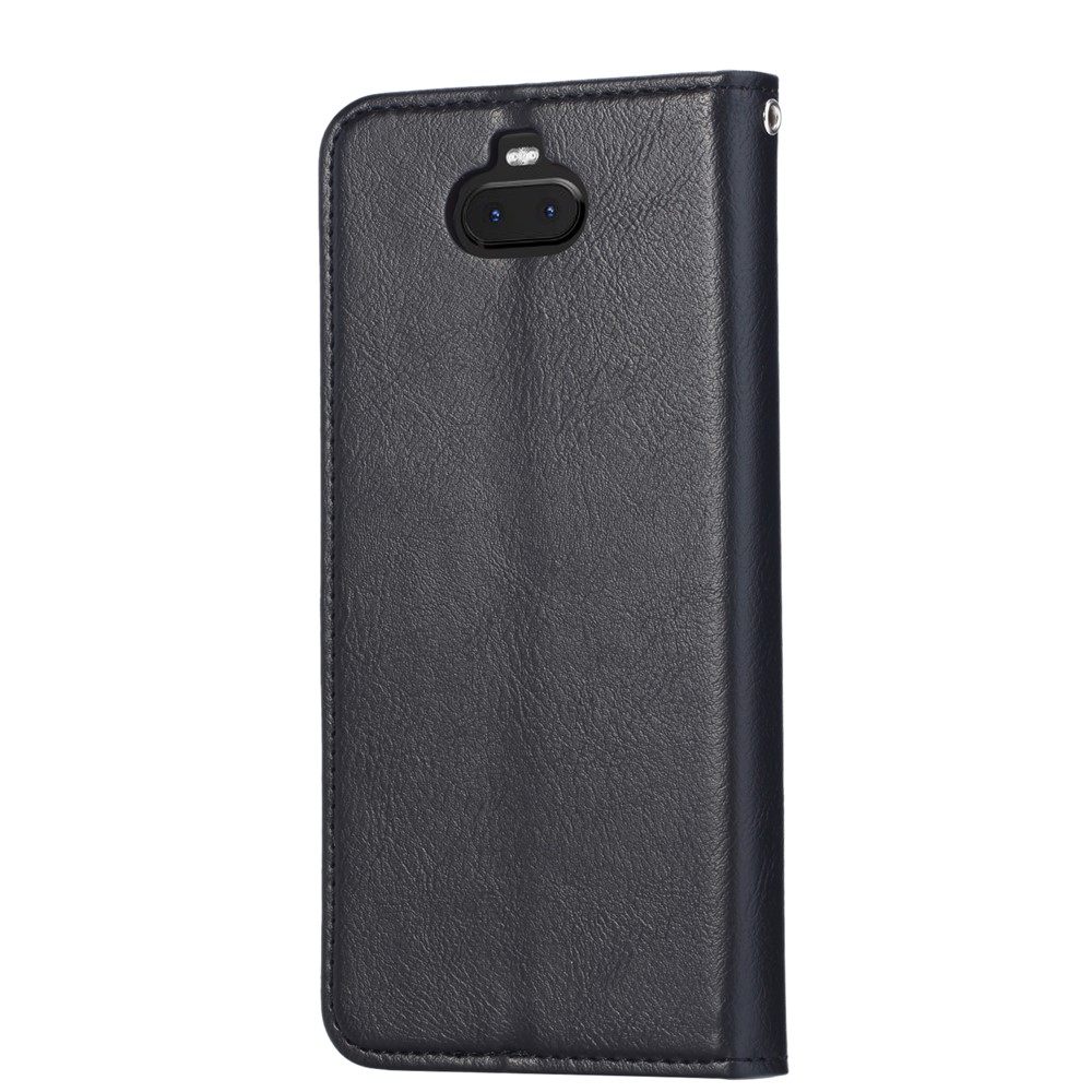 Auto-absorbed Wallet Stand Flip Leather Mobile Cover for Sony Xperia 10 - Black-3