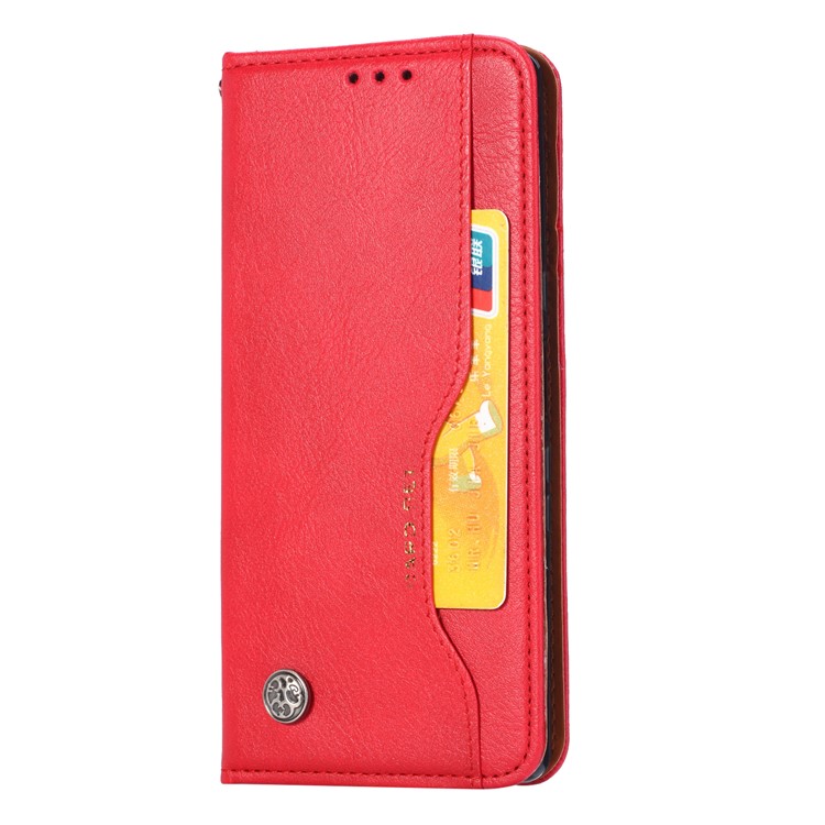Auto-absorbed Wallet Stand Flip Leather Mobile Cover for Sony Xperia 10 - Red-2