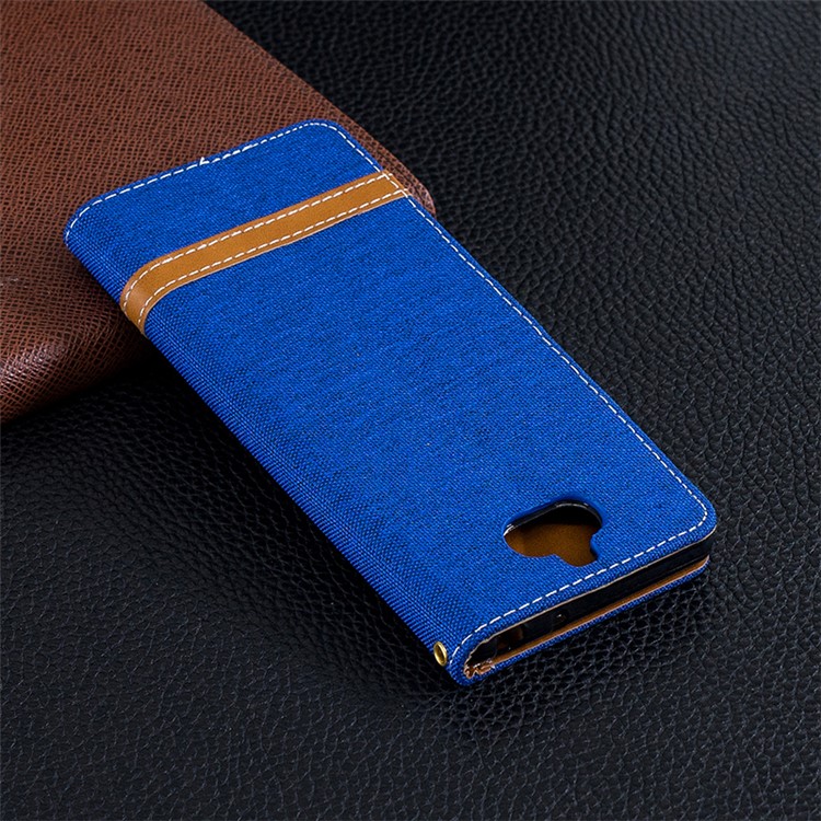 For Sony Xperia 10 Assorted Color Jeans Cloth Wallet Stand Leather Mobile Case - Baby Blue-3