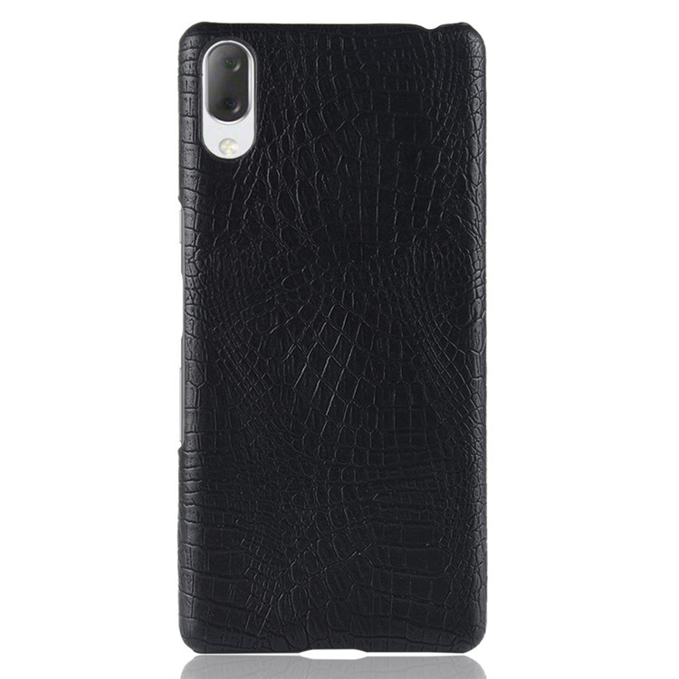 PC-Hülle Aus Leder Mit Krokodilbeschichtung Aus PU-Leder Für Sony Xperia L3 - Schwarz-2