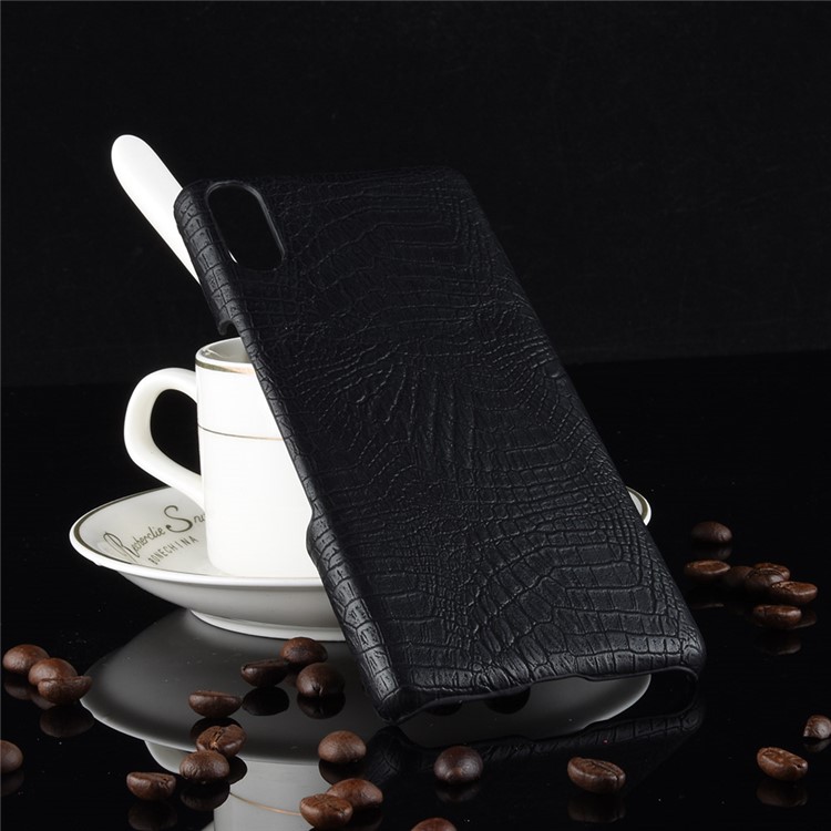 PC-Hülle Aus Leder Mit Krokodilbeschichtung Aus PU-Leder Für Sony Xperia L3 - Schwarz-3